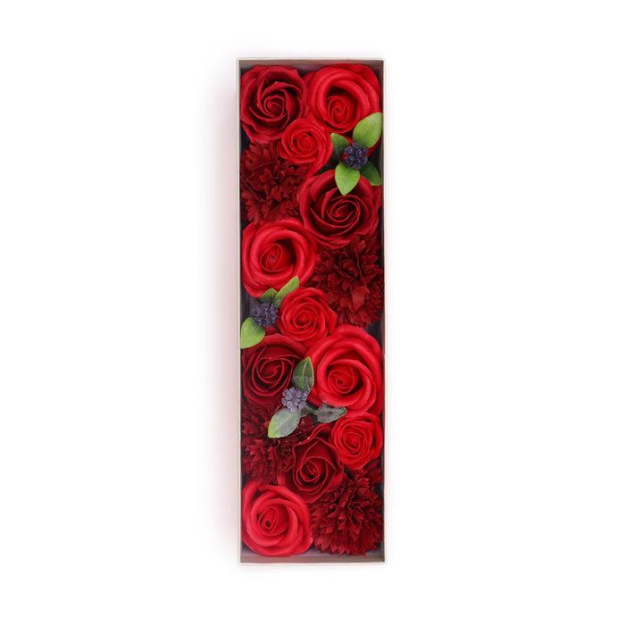 Seifenblumen Geschenkbox - Klassische rote Rosen