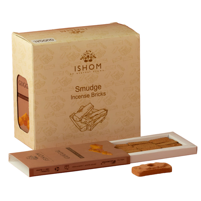 ISHOM Incense Smudge Bricks & Burner - Guggal