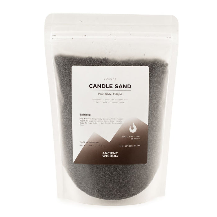 Fragranced Black Candle Sand - 'Spirited' 300g
