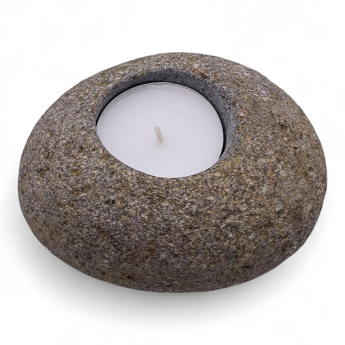 Natural Riverstone Tealight Holder - Single