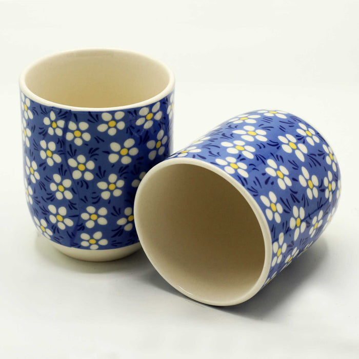 Kräuterteetassen – Blaues Gänseblümchen