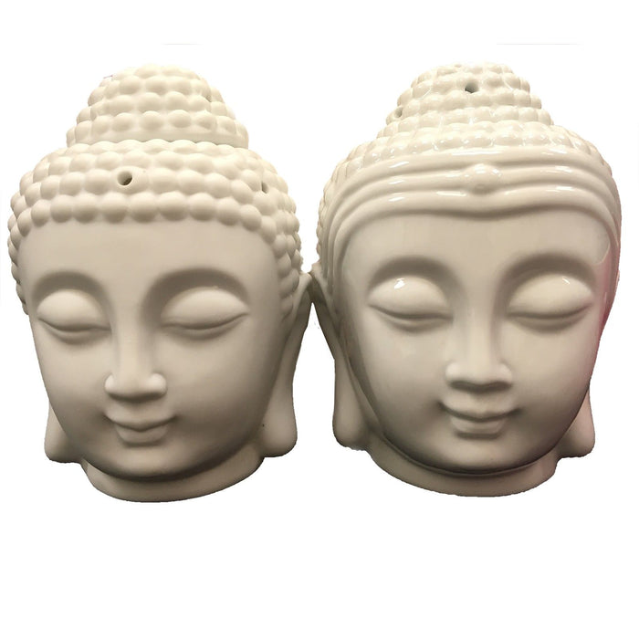 Bruleur à Huile Tête de Bouddha - Blanc