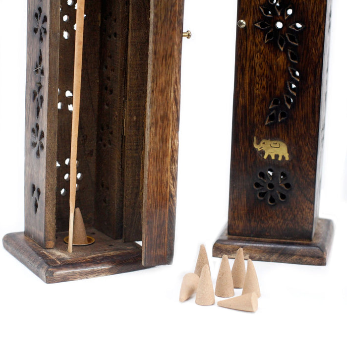 Mangoholz Räucherturm - Eckig