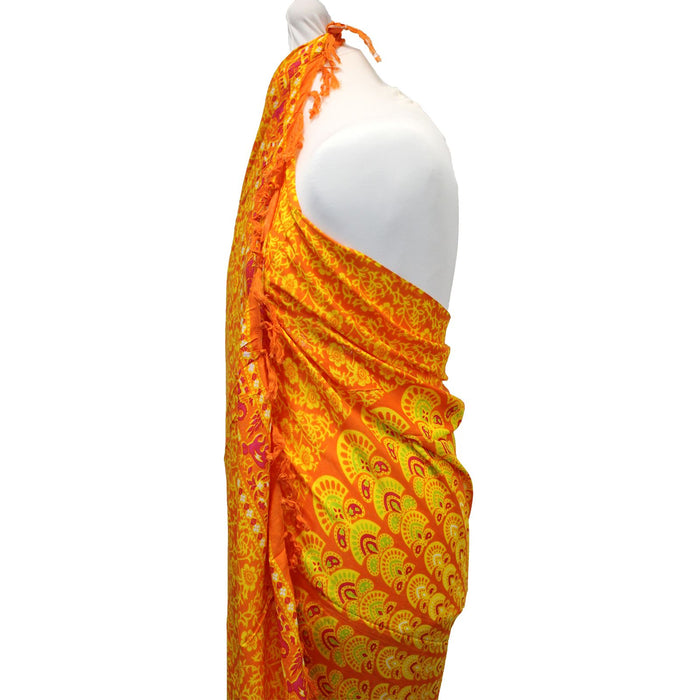 Mandala Sarong – Limette/Orange