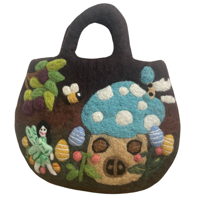 Wassergefilzte Tasche – Feengarten