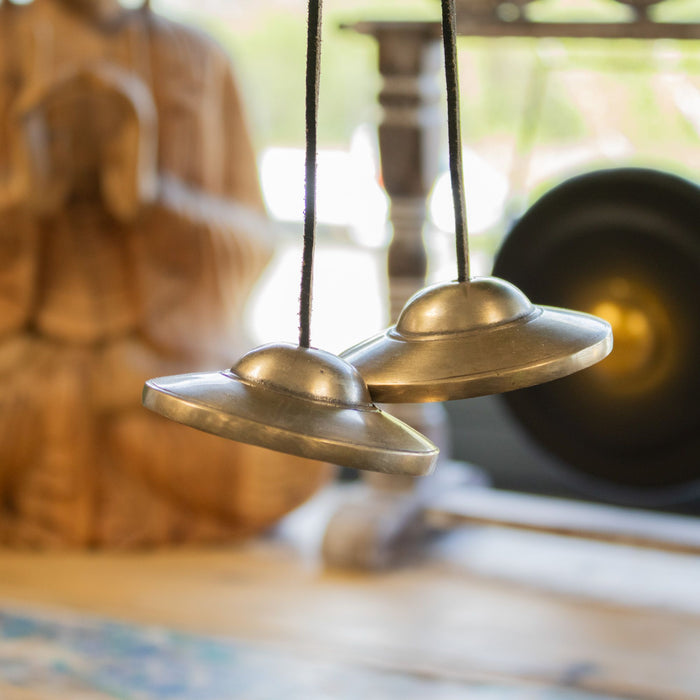 Brass Tibetan Tingsha Bells - Plain Traditional
