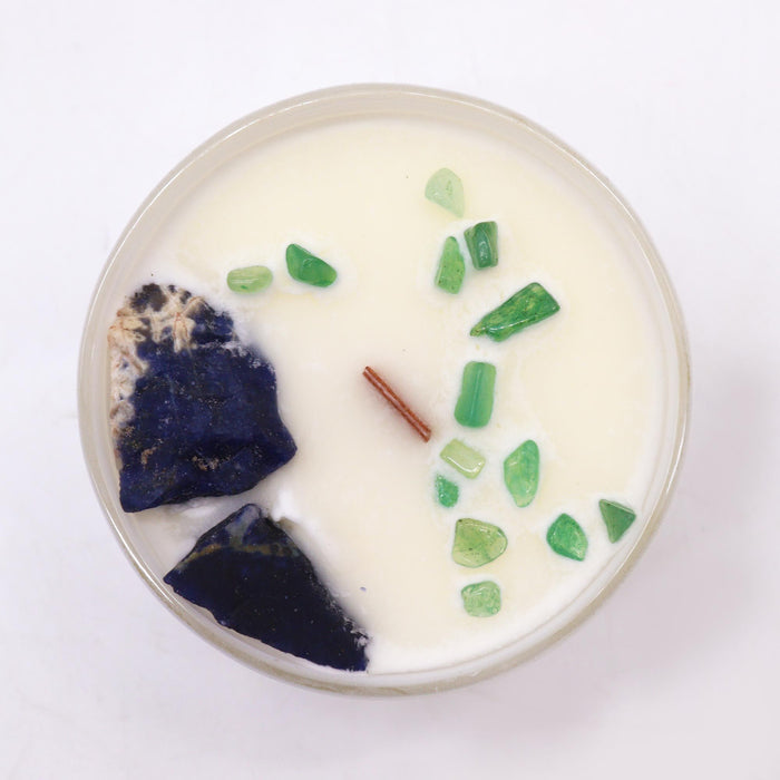 Chakra Crystal Candles - Throat Chakra - Communication