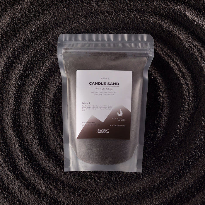 Fragranced Black Candle Sand - 'Spirited' 300g