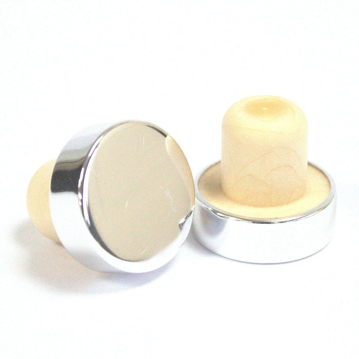 Flaschenverschluss mit Silber-Finish – 2,2 cm (passend für Apothekerflasche 140 ml)