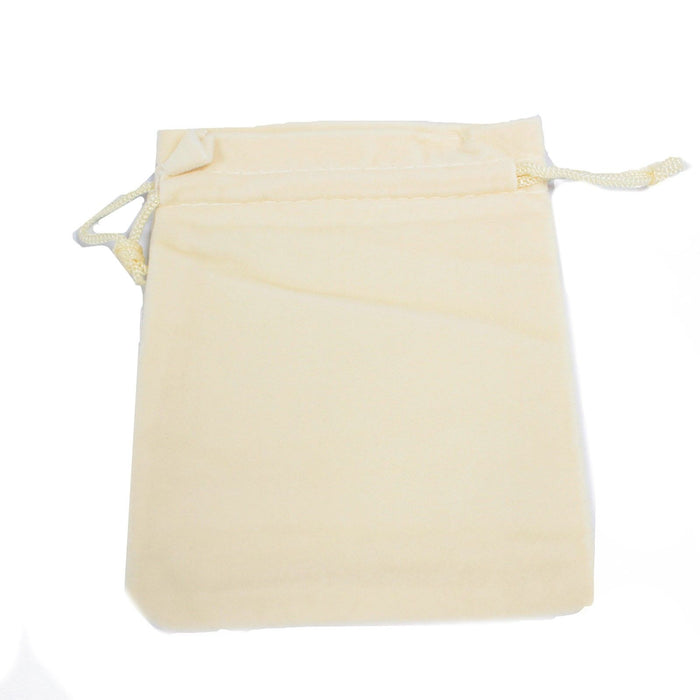 Velvet Pouch - Ivory - 10x12cm