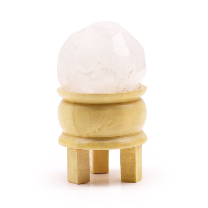 Faceted Gemstone Healing Ball - Rock Quartz