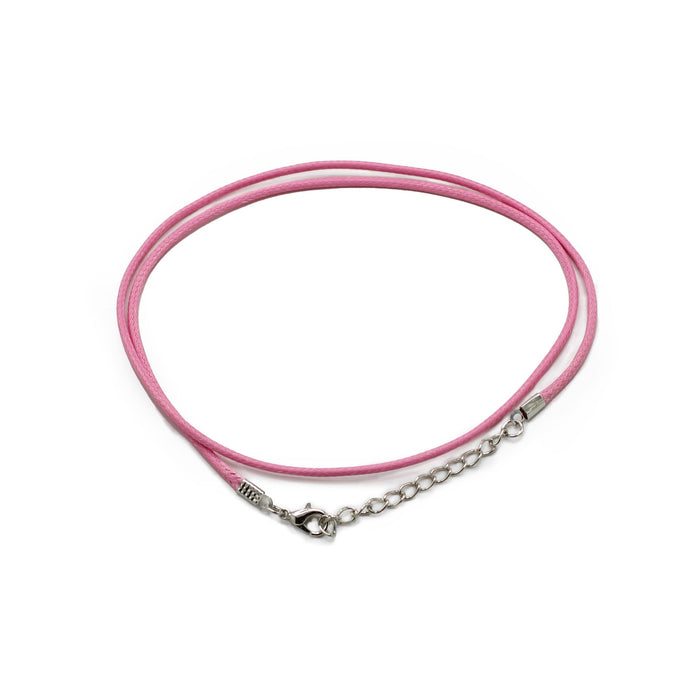 Gewachste Anhängerkordel - Rosa, 2mm
