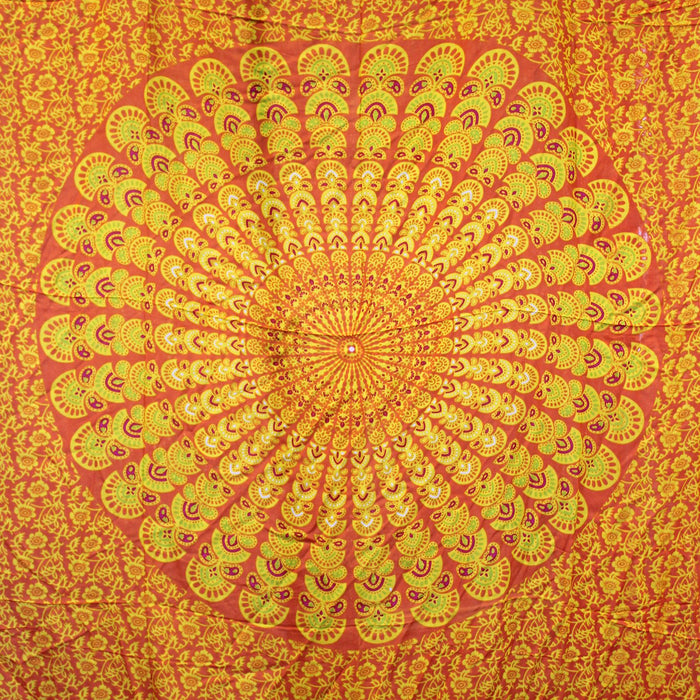 Mandala Sarong – Limette/Orange