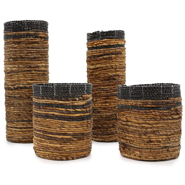 Bananenblatt-Set – 2x Vasen & 2x Behälter