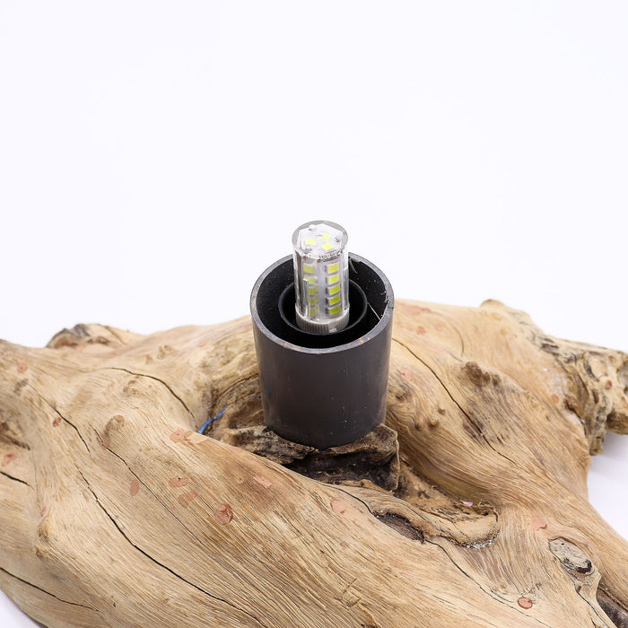 DriftGlow Lamp - Grey Crackle 'Lava Egg' Shade
