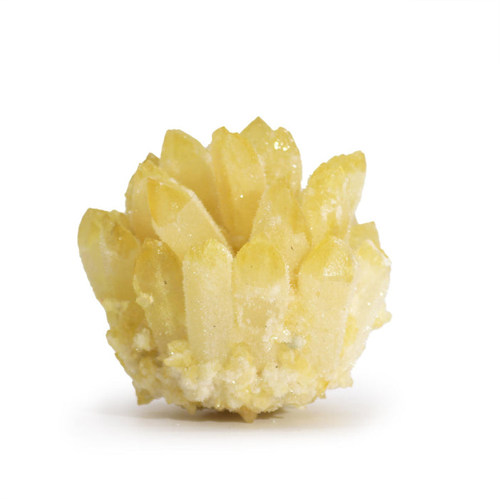 Farbiger Quarzkristall-Cluster - Gelber Geisterquarz