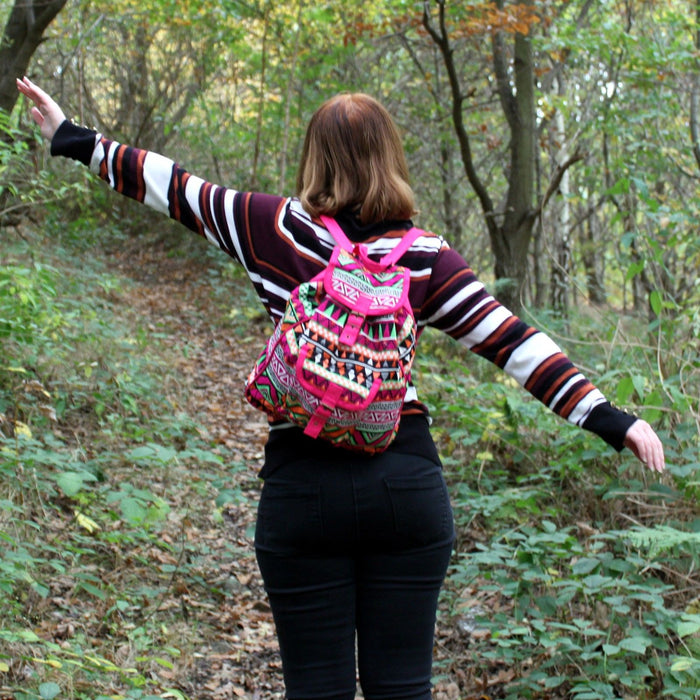 Jacquard Rucksack - Pink