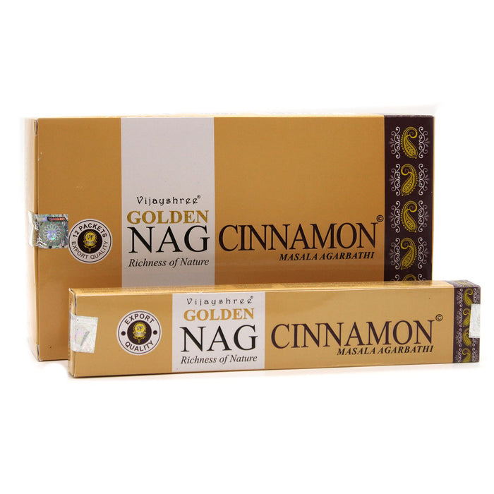 Vijayshree Golden Nag Räucherstäbchen, 15g - Zimt