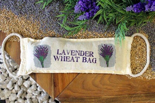 Wärmekissen aus Naturbaumwolle und Weizen – Lavendel