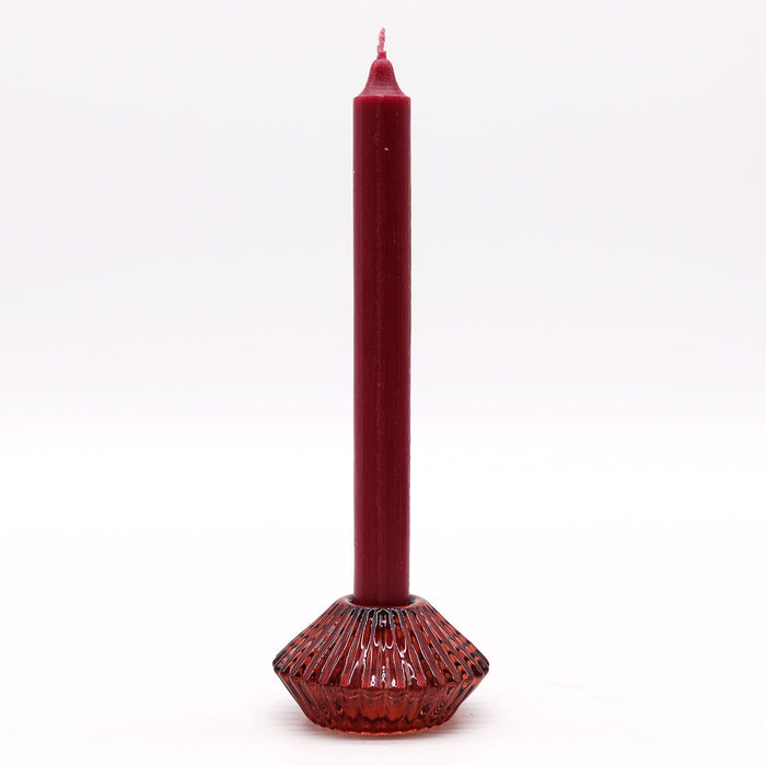Flower Flip Dinner Candle / Tealight Holder - Vampire Red