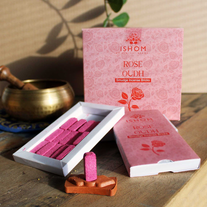 ISHOM Räucherstäbchen und Brenner - Rose Oudh