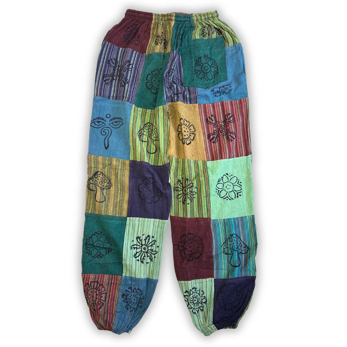 Patchwork-Hose - Grün - L/XL