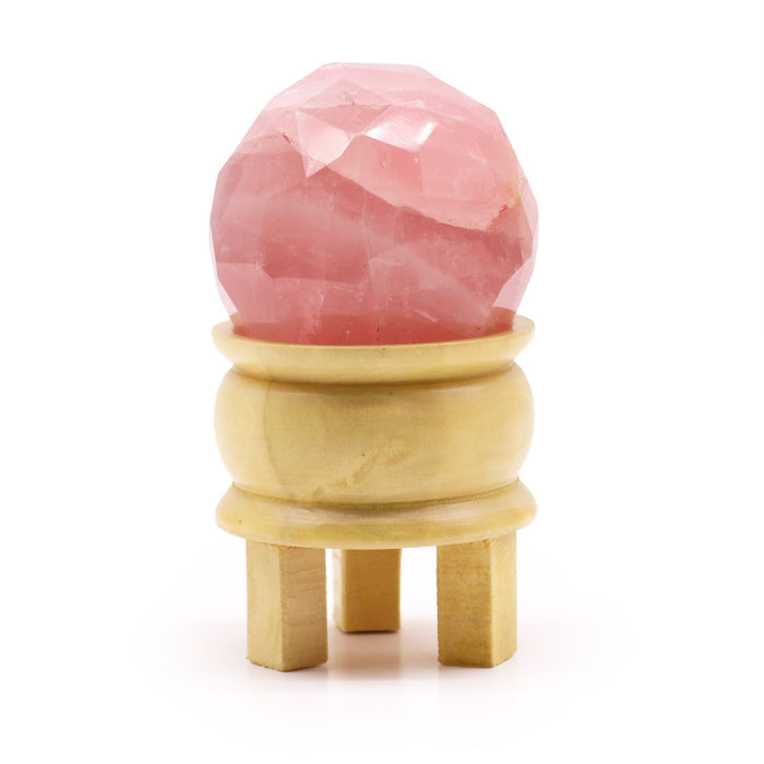 Faceted Gemstone Healing Ball - Rose Quartz