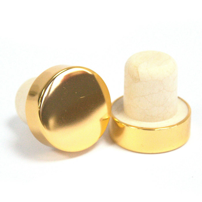 Gold Finish Bottle Stopper - 2.2cm (Fits Apothecary Style Bottle 250ml)