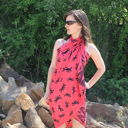 Bali Sarongs - Gecko, Pink