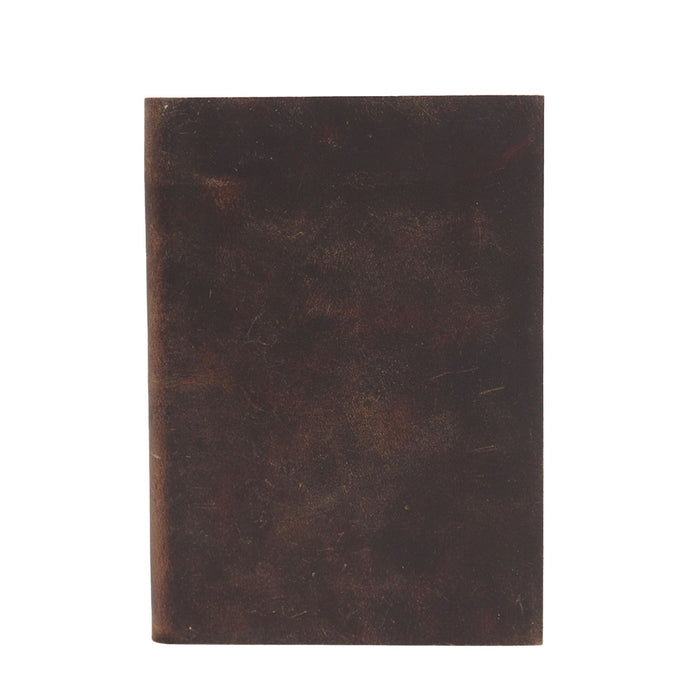 Carnet en cuir - Noir (17,8 x 12,7 cm)