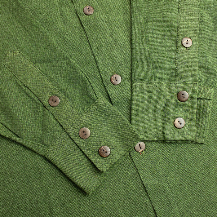 Soft Cotton Kathmandu Shirt - Forest Green (Medium)