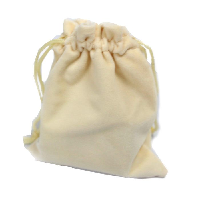 Velvet Pouch - Ivory - 10x12cm