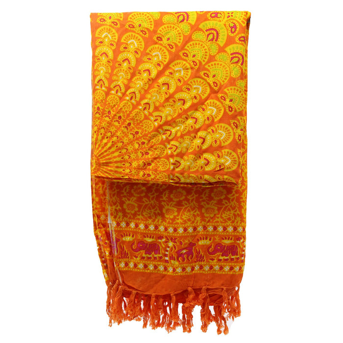 Mandala Sarong – Limette/Orange