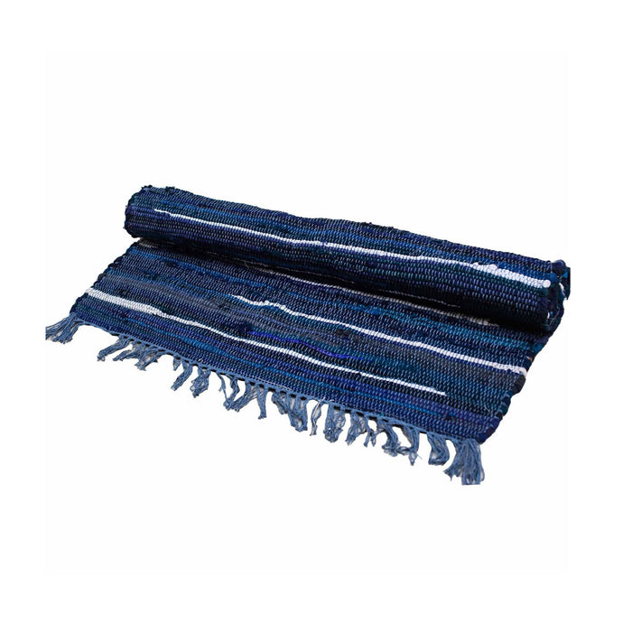 Small Rag Rug - Dark Blue