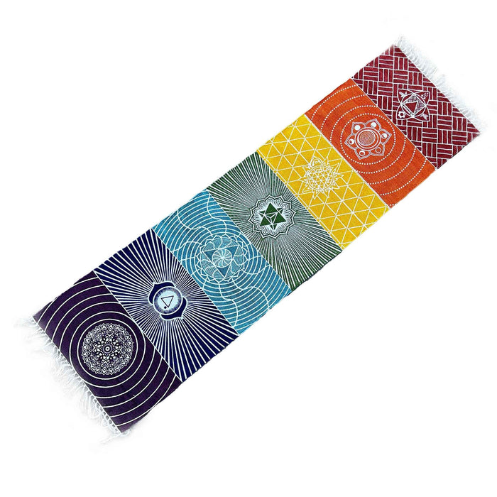 Baumwoll-Yoga-Matte – 7 Chakren