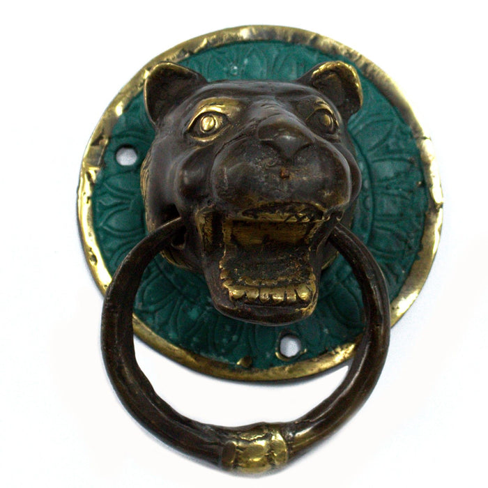 Türklopfer aus Messing – Tigerkopf