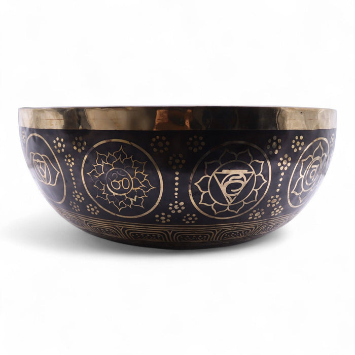 Huge Vibrational Feet Standing Bowl - Engraved, 50cm
