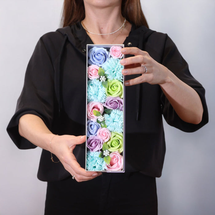 Geschenkbox Seifenblumen - Blau - Babysegen