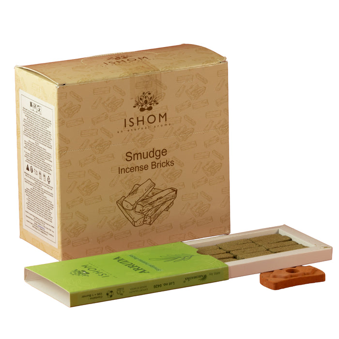 ISHOM Incense Smudge Bricks & Burner - Arruda