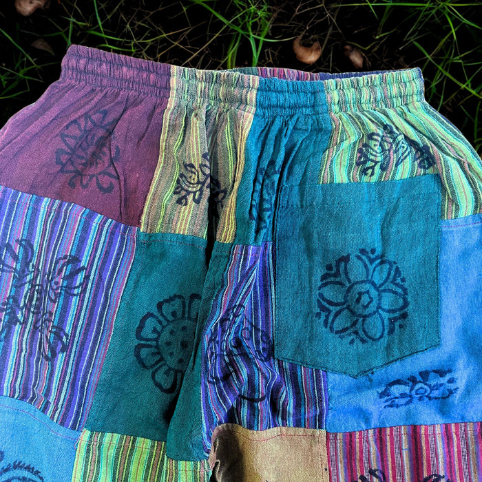 Patchwork-Hose - Grün - S/M