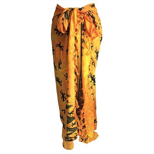 Bali Sarongs - Gecko, Gelb