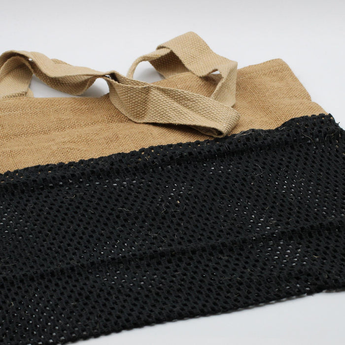 Jute- & Baumwollnetzbeutel – Schwarz