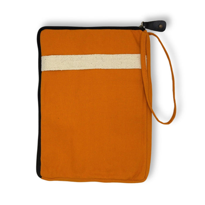Große Canvas-Laptoptasche – Orange