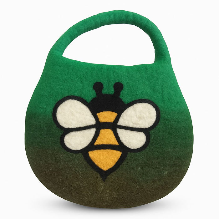 Filztasche - Biene, Gartengrün