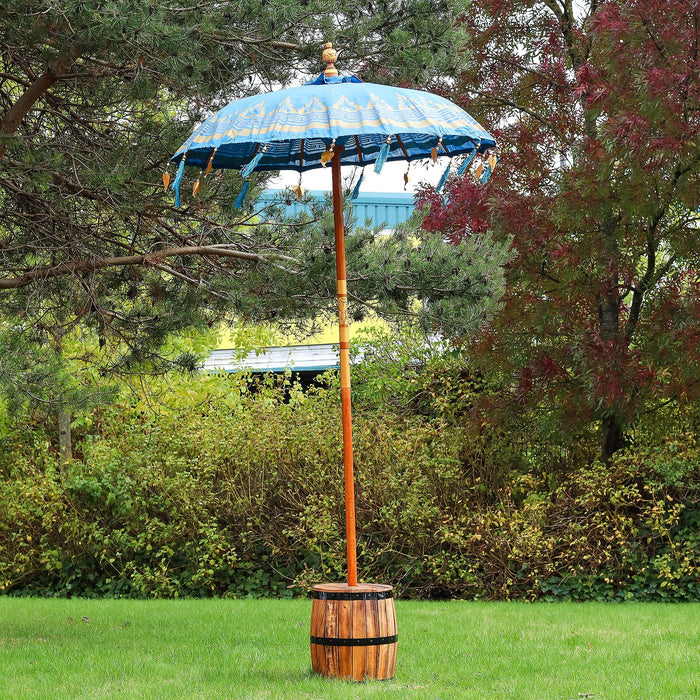 Bali Patio Parasol - Turquoise Canvas, 1.5M
