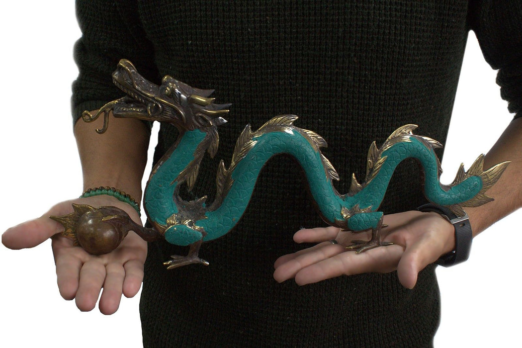 Großer Feng-Shui-Drache mit Kugel – 45cm