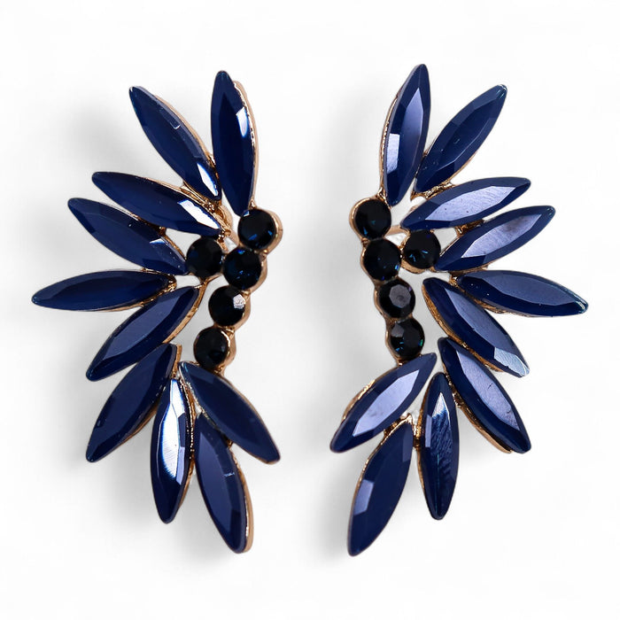 Nymph Aurora Glass Earrings - Fairies, Royal Blue