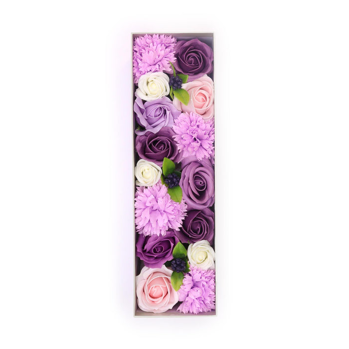 Seifenblumen-Geschenkbox – Lavendel, Rose & Nelke