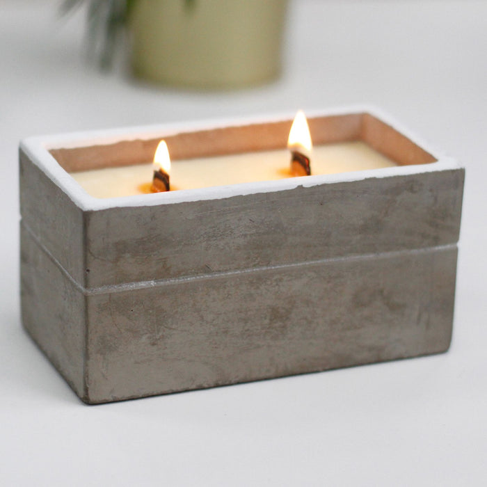 Concrete Candle Box - Spiced South Sea Lime