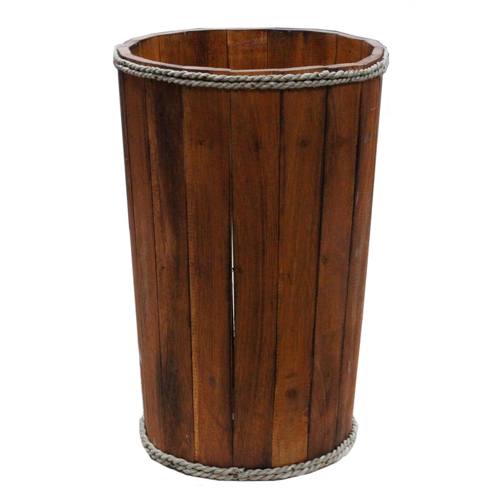 Albesia-Holz-Vorratsbehälter – Groß, Braun